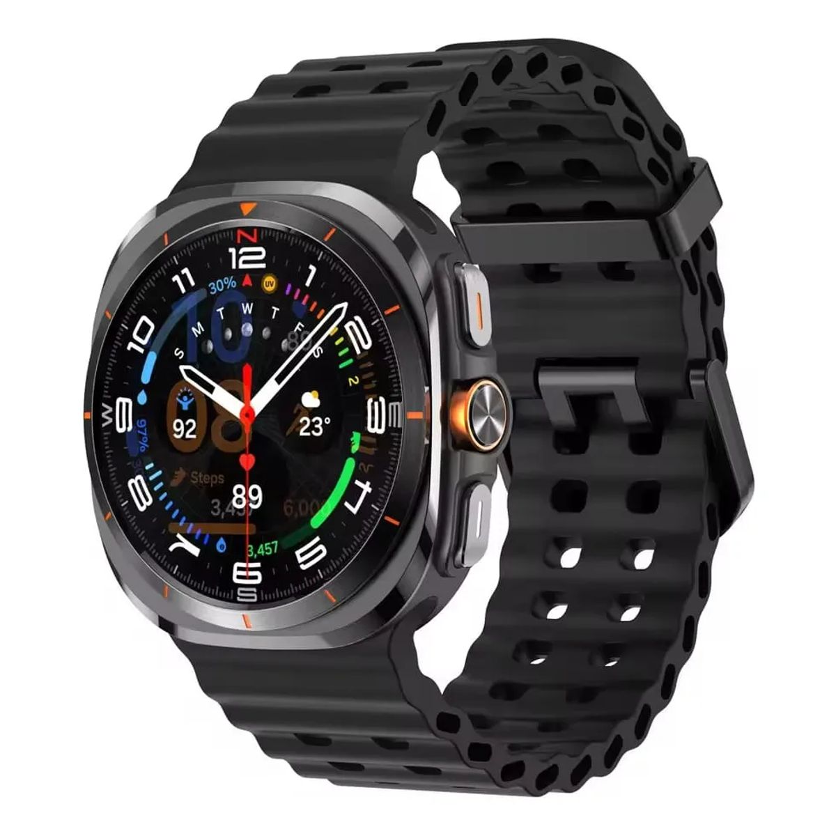 GENERICO - CORREA DE SILICONA PARA SAMSUNG GALAXY WATCH ULTRA 47MM NEGRHO