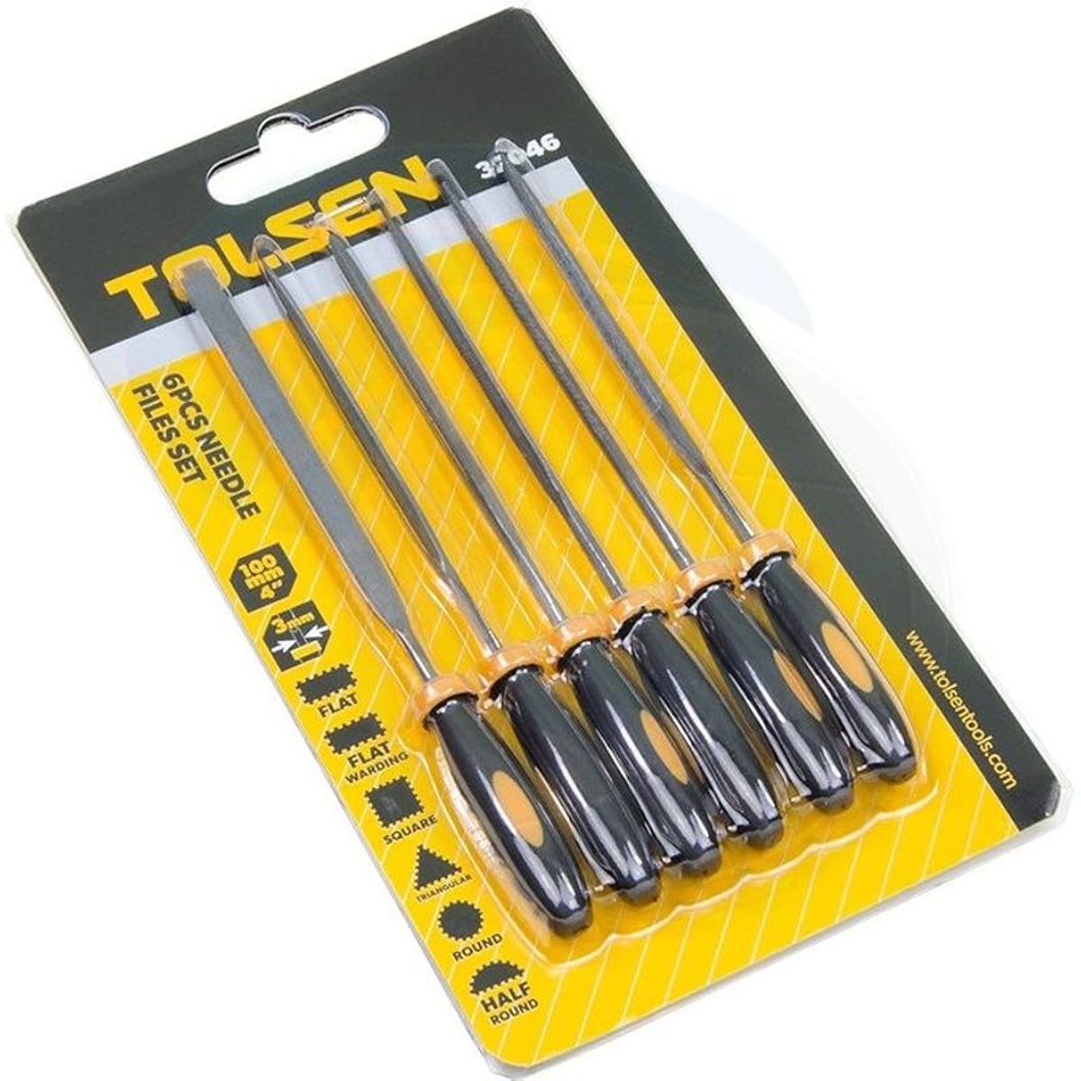 TOLSEN - JUEGO DE LIMAS DE AGUJA 6PCS 3  100MM Tolsen - 32046