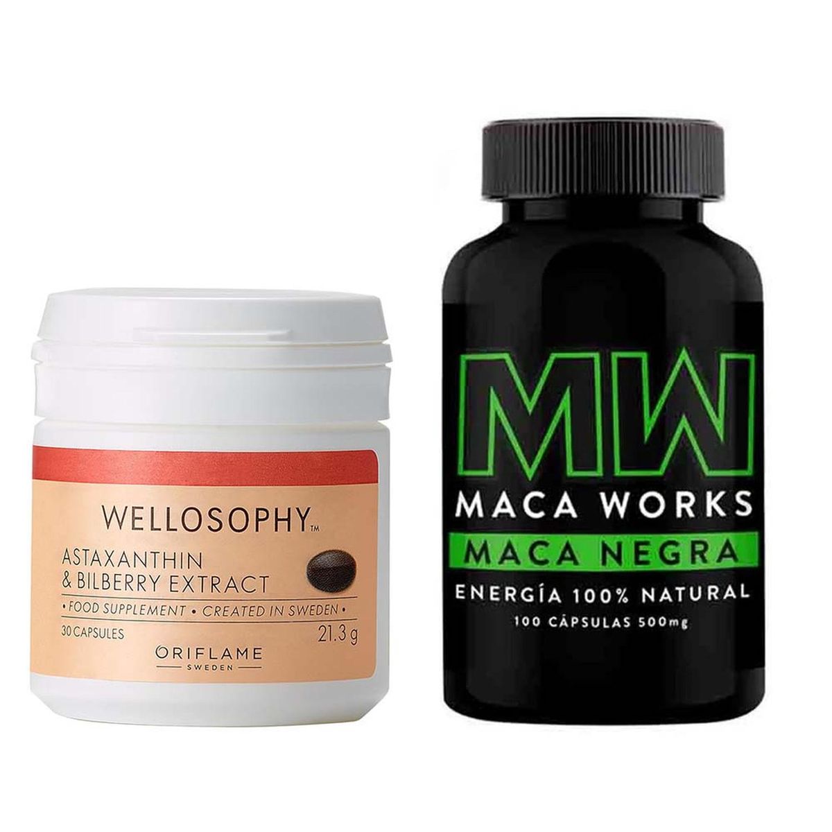 MACA WORKS - Astaxantina Cápsulas + Maca Negra Cápsulas Maca Works