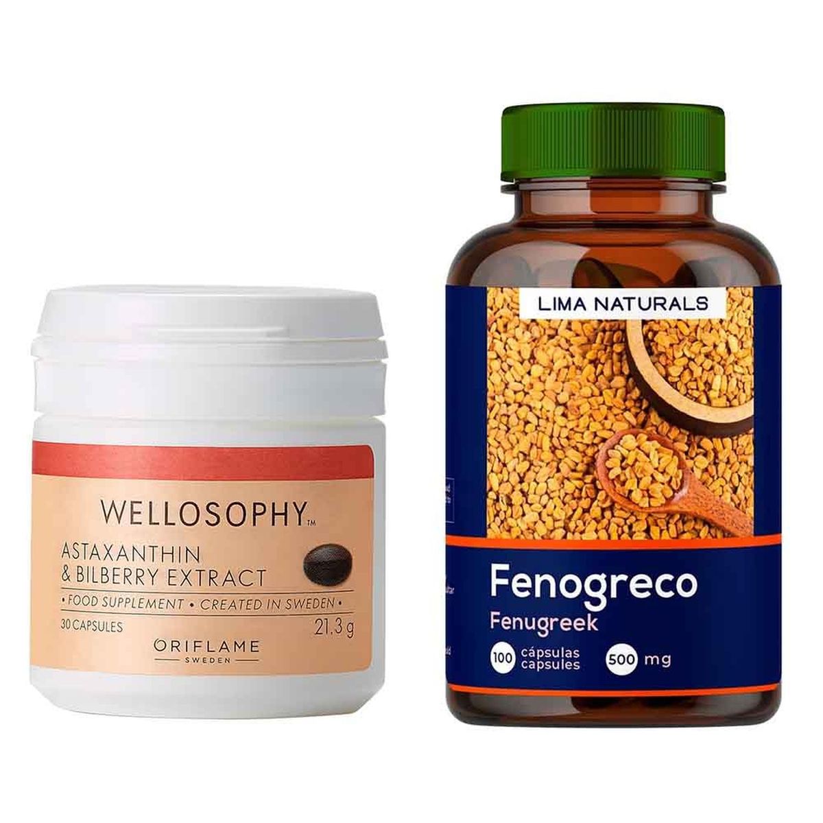 LIMA NATURALS - Astaxantina Cápsulas + Fenogreco Cápsulas Lima Naturals