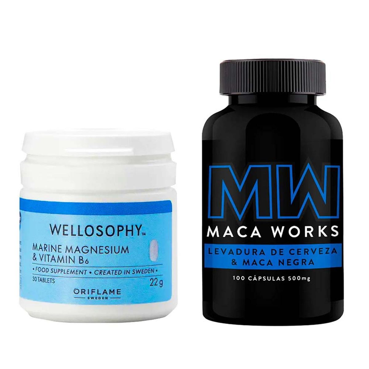 MACA WORKS - Magnesio Marino Tabletas + Levadura de Cerveza Cápsulas Maca Works