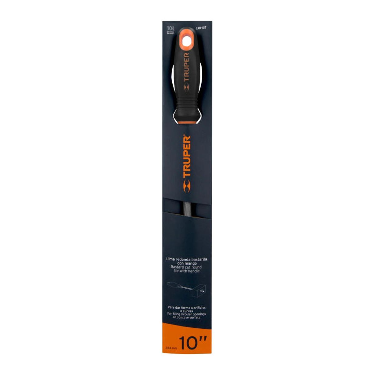Truper - Lima redonda bastarda 10 con mango doble inyección Truper - 11244