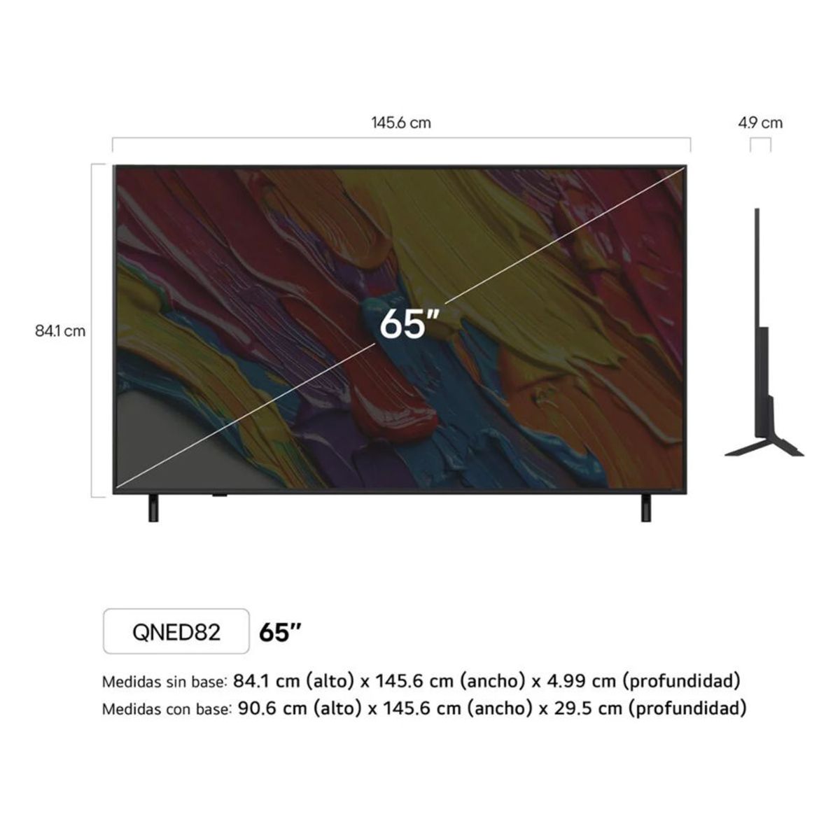 LG - TELEVISOR LG QNED 65" 4K UHD SAMRT TV THINQ Ai  65QNED82ASG- (2025)