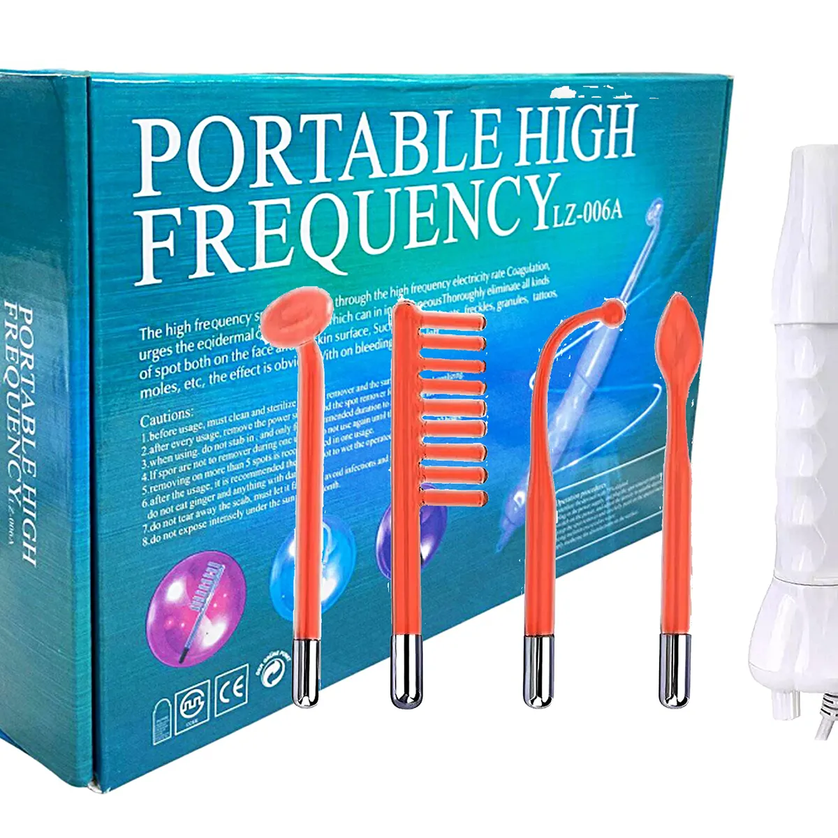 GENERICO - Alta Frecuencia portatil Facial 4 electrodos