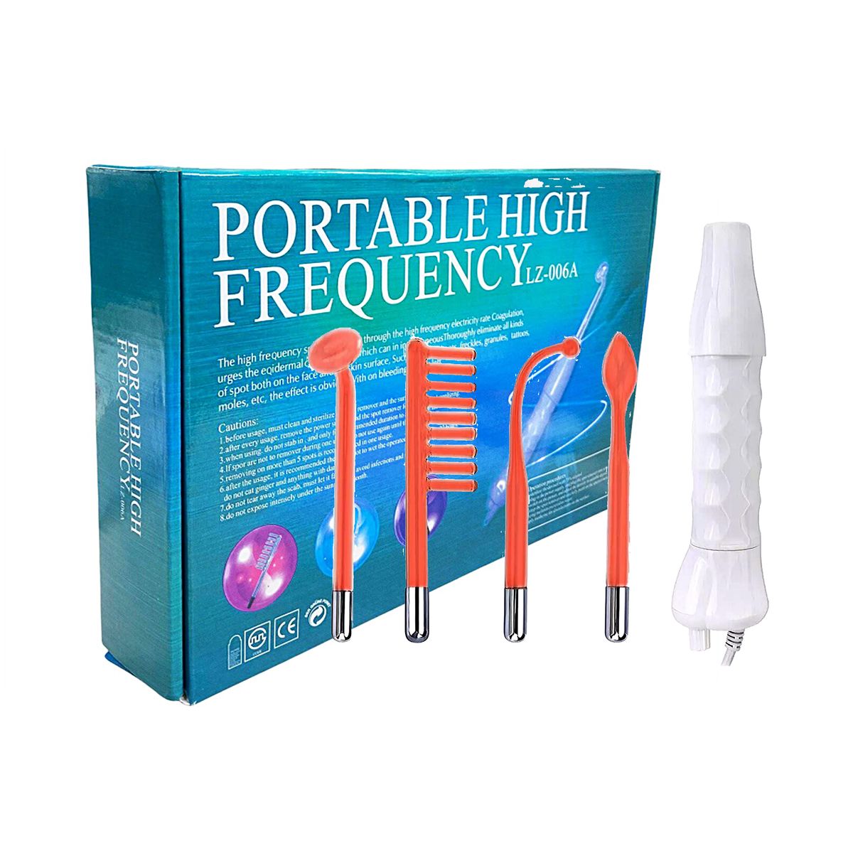 GENERICO - Alta Frecuencia portatil Facial 4 electrodos