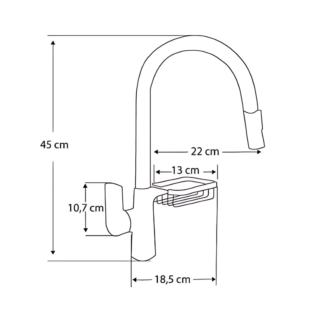 GENERICO - Mezcladora de Cocina de Acero Inoxidable Negro Mate