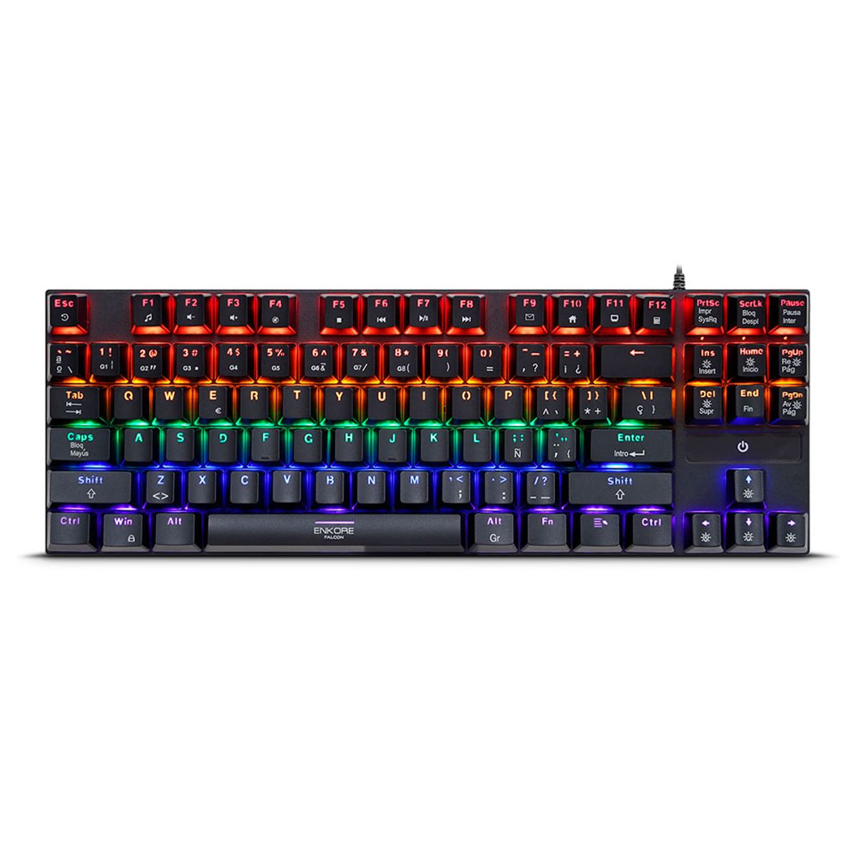 ENKORE - TECLADO GAMER MECANICO FALCON 87 ENK 1005