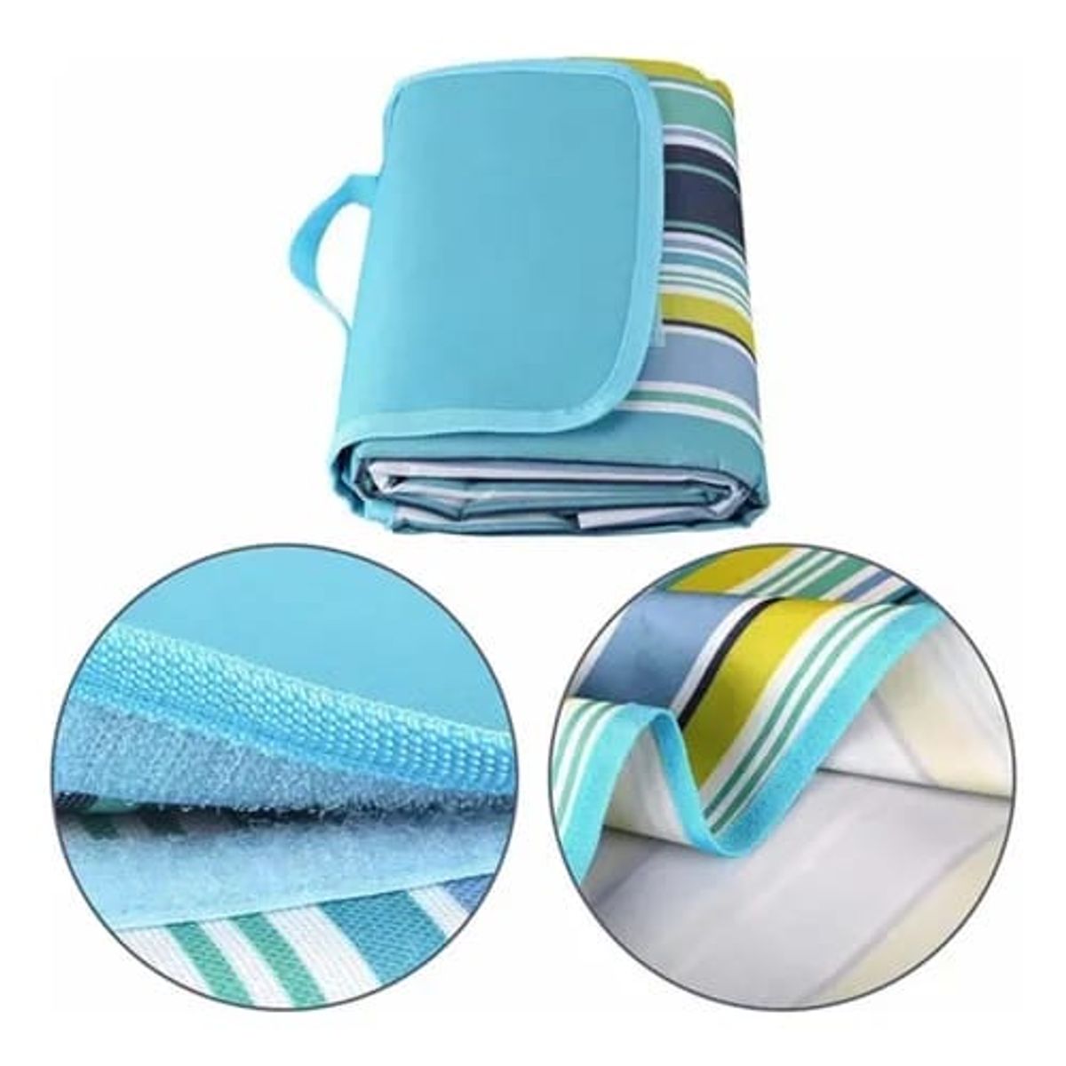 GENERICO - Manta Plegable Playa Picnic Impermeable Grande 180cm X 150cm