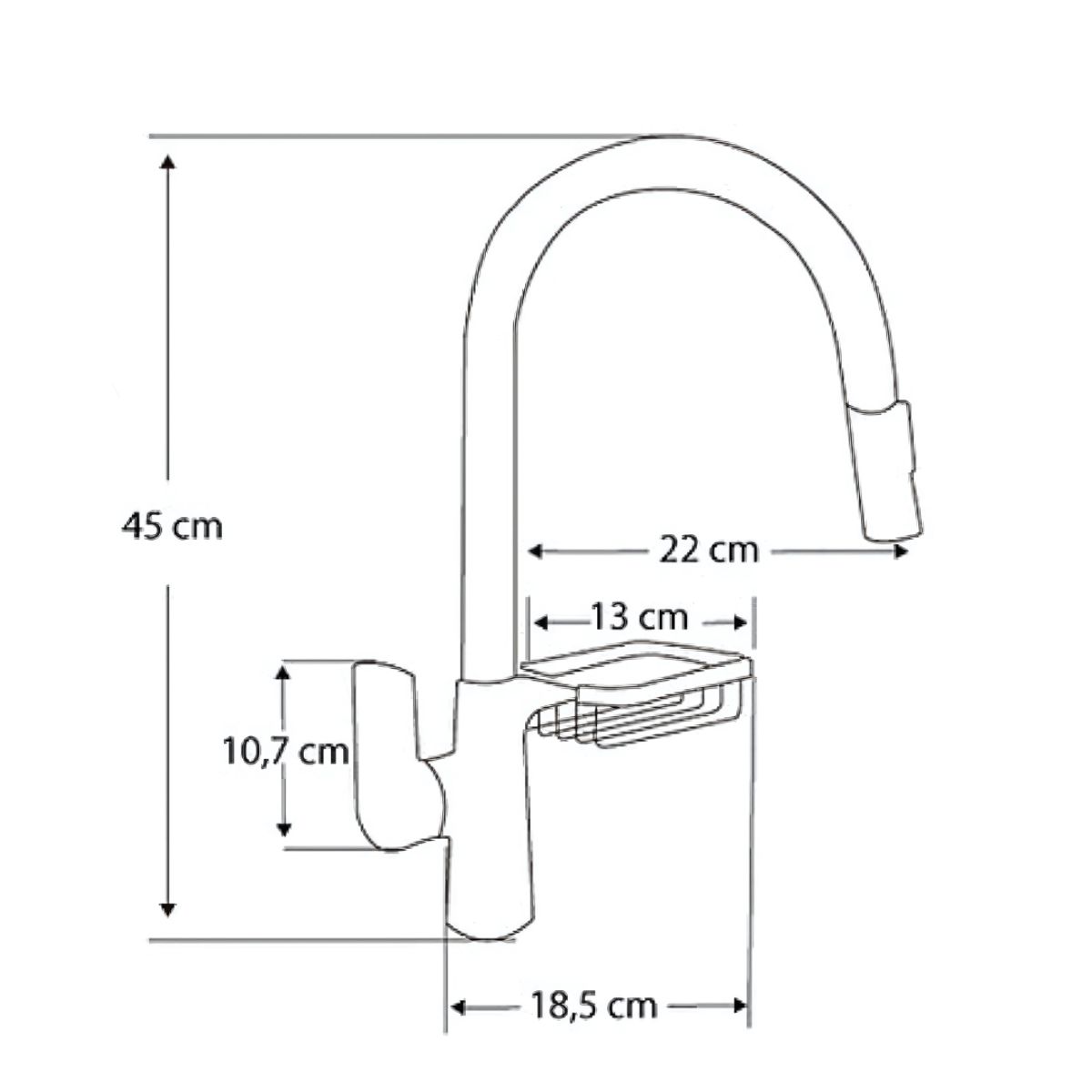 GENERICO - Mezcladora de Cocina en Acero Inoxidable con Acabado Plomo