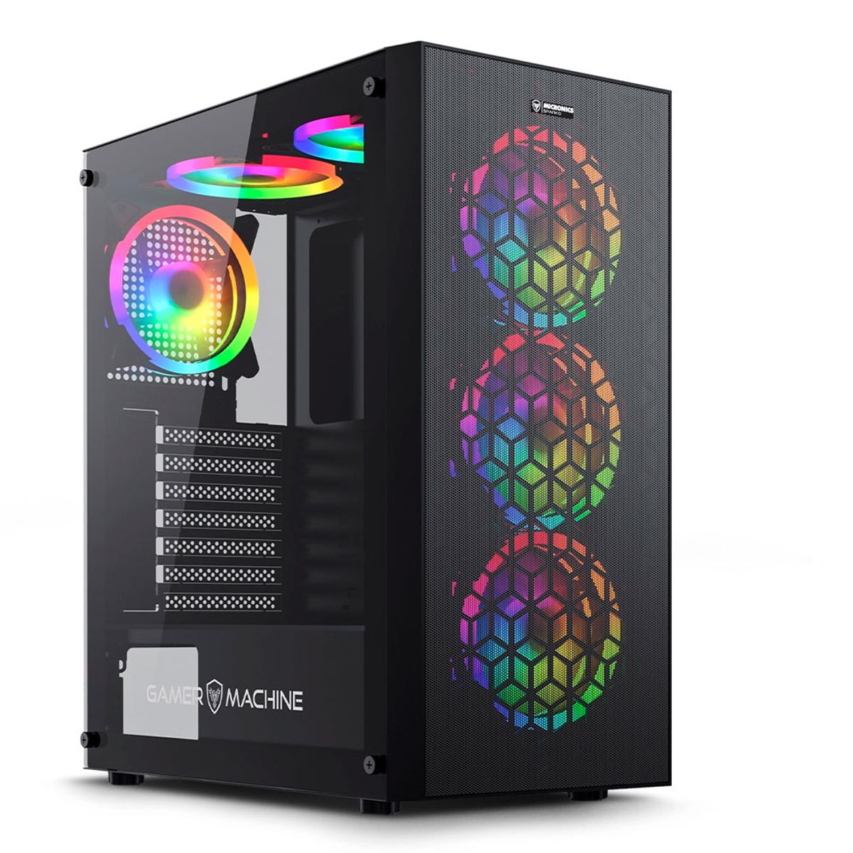 MICRONICS - SPARKO MIC GC705 GABINETE GAMER 6FAN ARGB USB30 MICRONICS