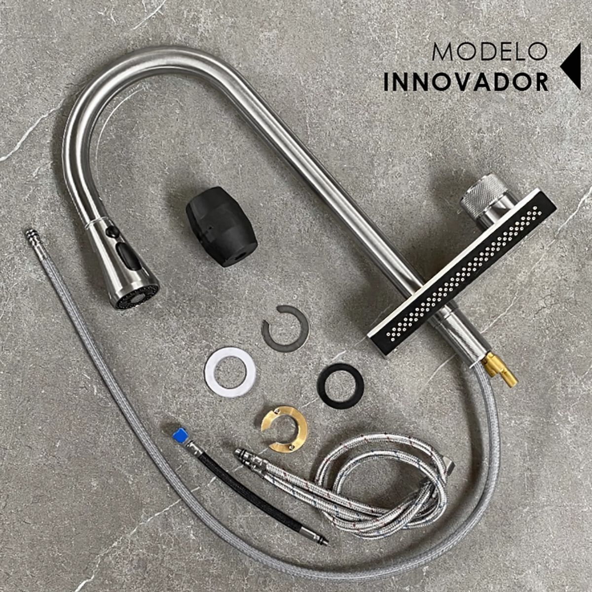 GENERICO - Mezcladora de Cocina en Acero Inoxidable Satinado