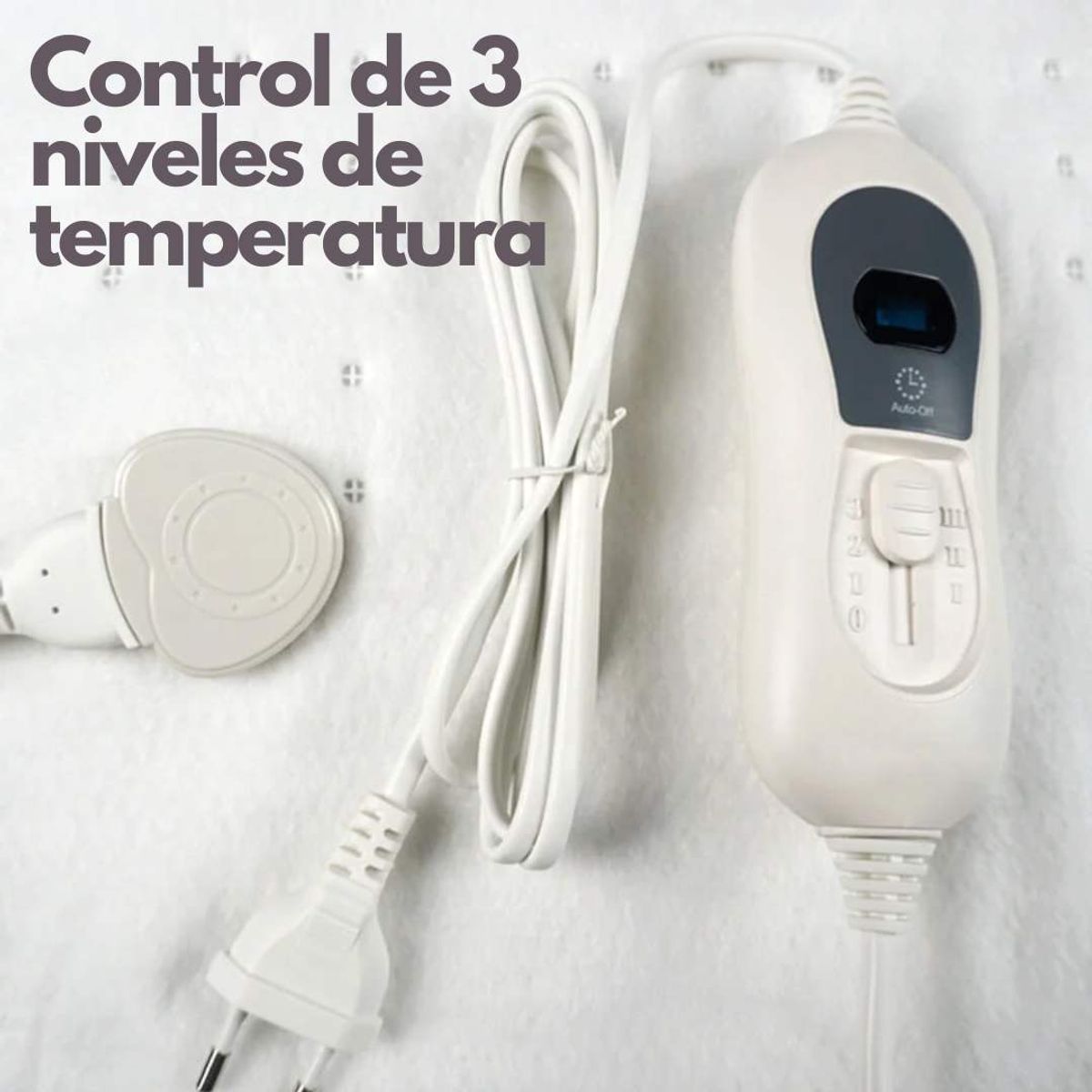 CHECA GOODS - Calentador de Cama Eléctrico 3 Niveles Calor y Protección NTC 150x80cm