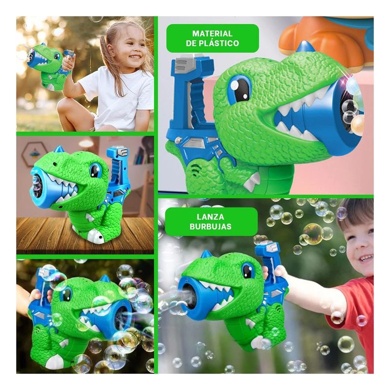 GENERICO - Pack4 Pistola Lanza Burbujas en Verde Y+Regalo Agendita