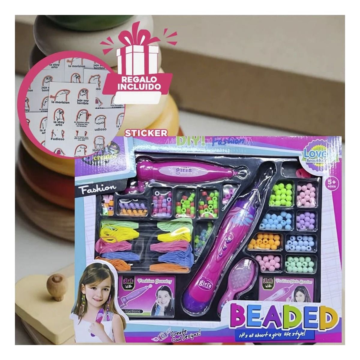 GENERICO - Kit para Peinados Modernos en Multicolor Y+Regalo Stickers