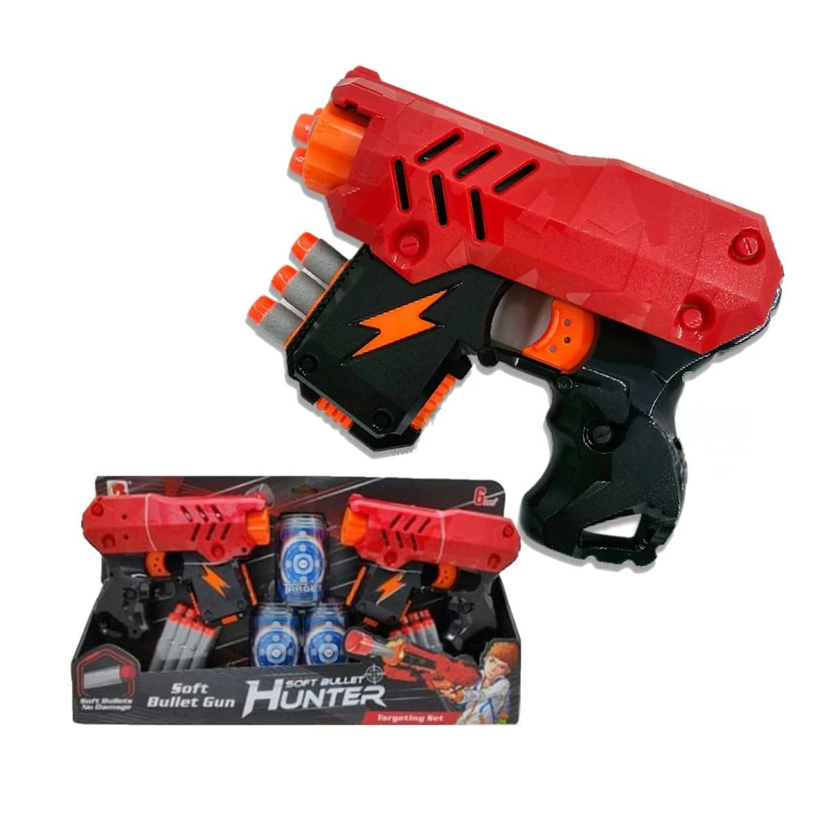 RYBIU IMPORT - Apuntador de Juguete Tumba Latas con Dardos Color Rojo