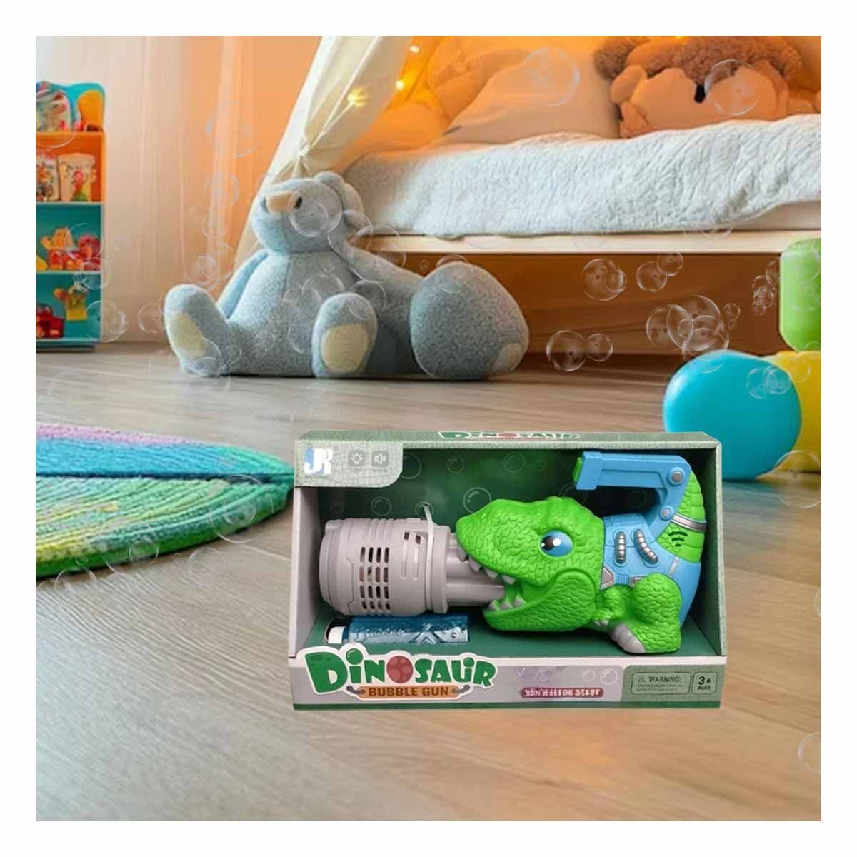 RYBIU IMPORT - Pack4 Pistola Burbujas Dinosaurio Luces Y+Regalo Agendita
