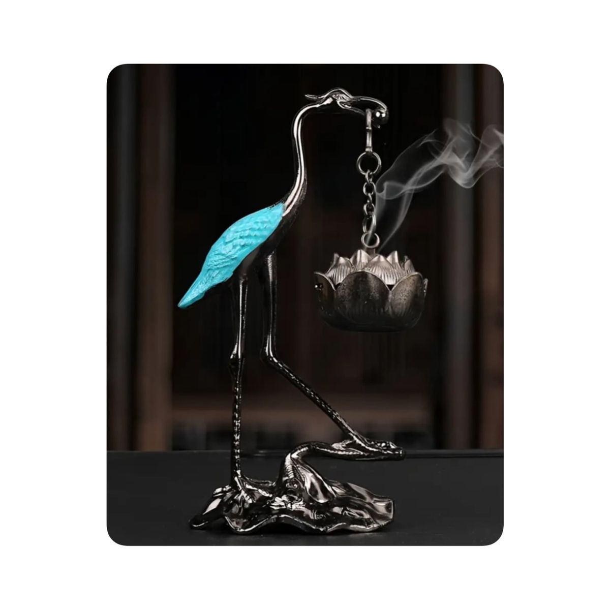 GENERICO - Quemador Incienso Estilo Grulla - Metalizada