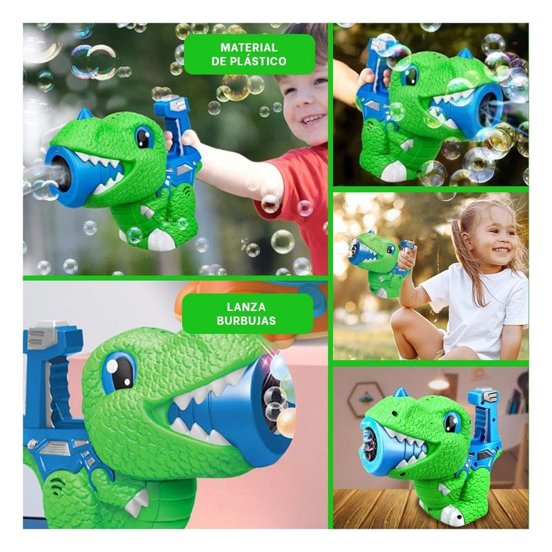 RYBIU IMPORT - Pack4 Pistola Soplador de Burbujas Verde Y+Regalo Stickers