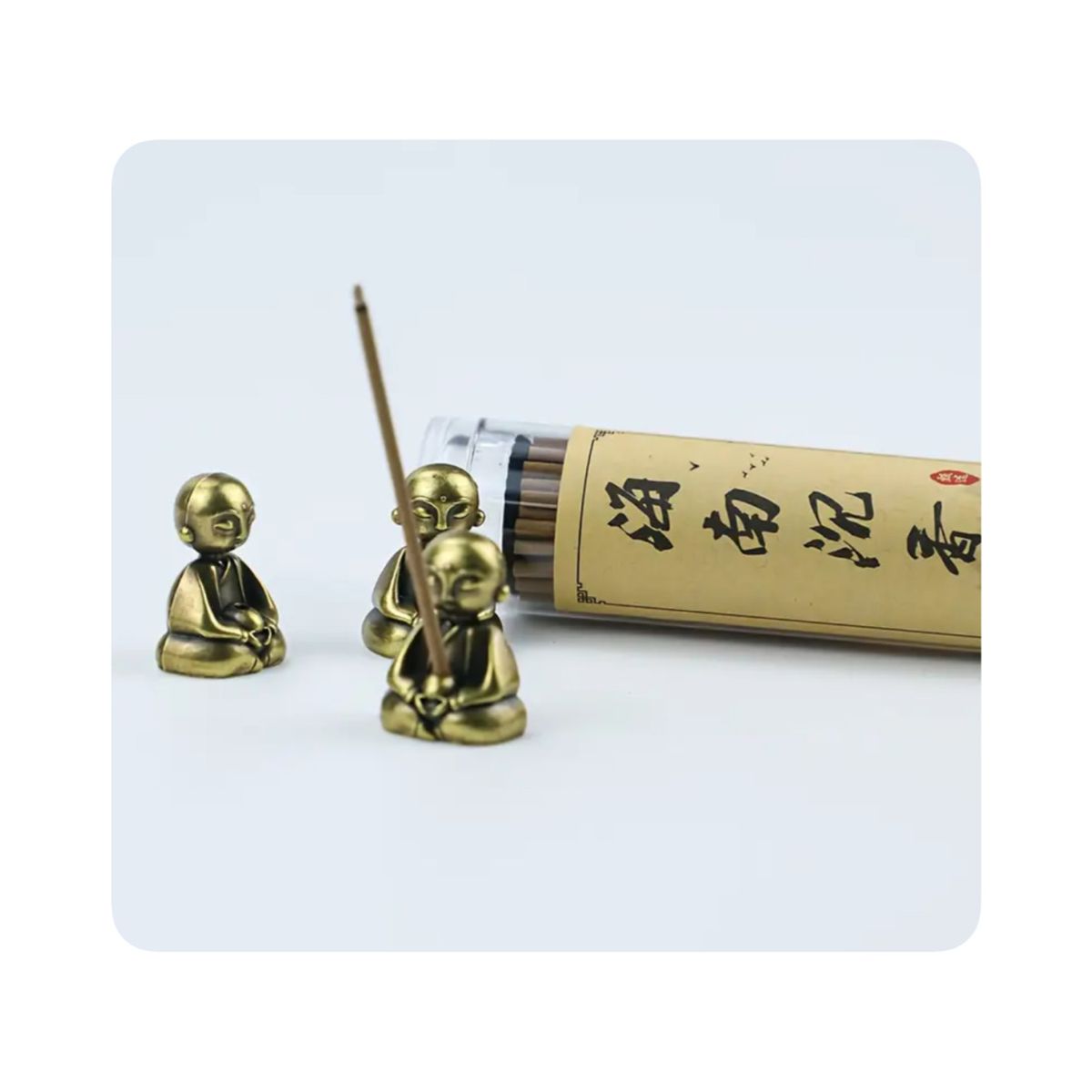 GENERICO - Porta Incienso Estilo Buda Alma Serena - Bronce