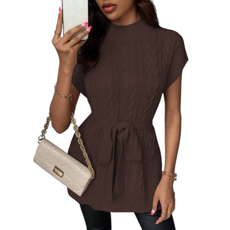 GENERICO - Chompa Mujer Dralom Lazo Incluido Doble Abertura 127G-30 Color Marron