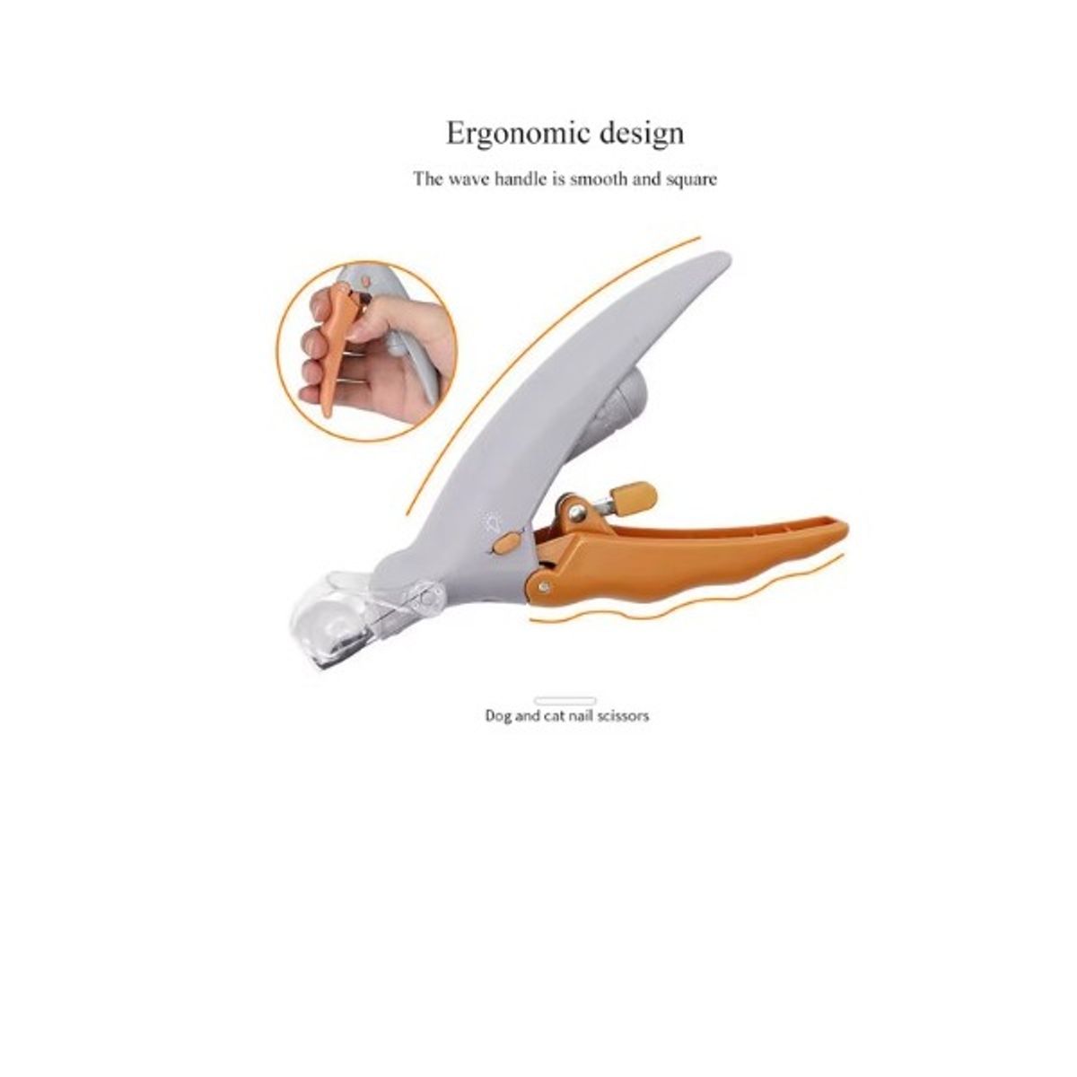 GENERICO - Corta Uñas Perrosgatos Tijera Luz Led Tapa Protección