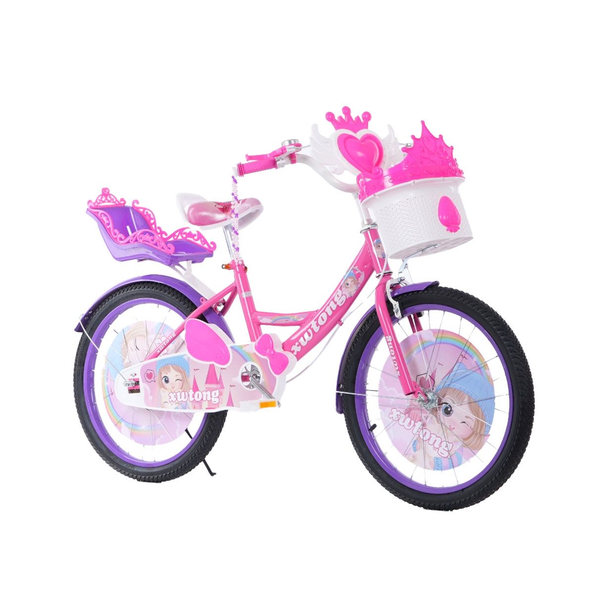 GENERICO - Bicicleta Para Niña Infantil Sonido Luz Aro 20 Fucsia 7221