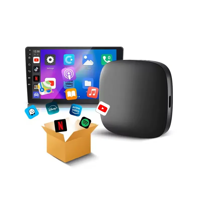 AUTOTECH - Adaptador Apple CarPlay y Android Auto Inalámbrico Youtube + Aps