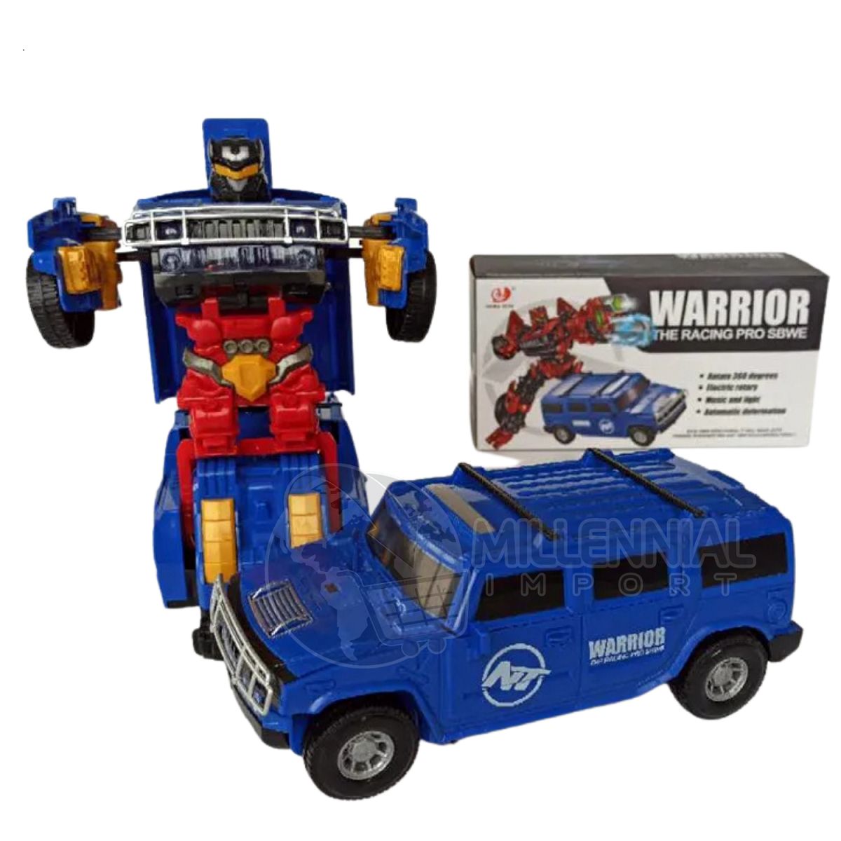 GENERICO - Carro Robot Transformable 2 en 1 Color Azul