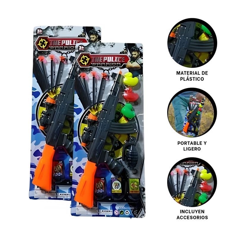 RYBIU IMPORT - Pack2 Arma de Juguete Divertido y Granada Y+Ligas de Regalo