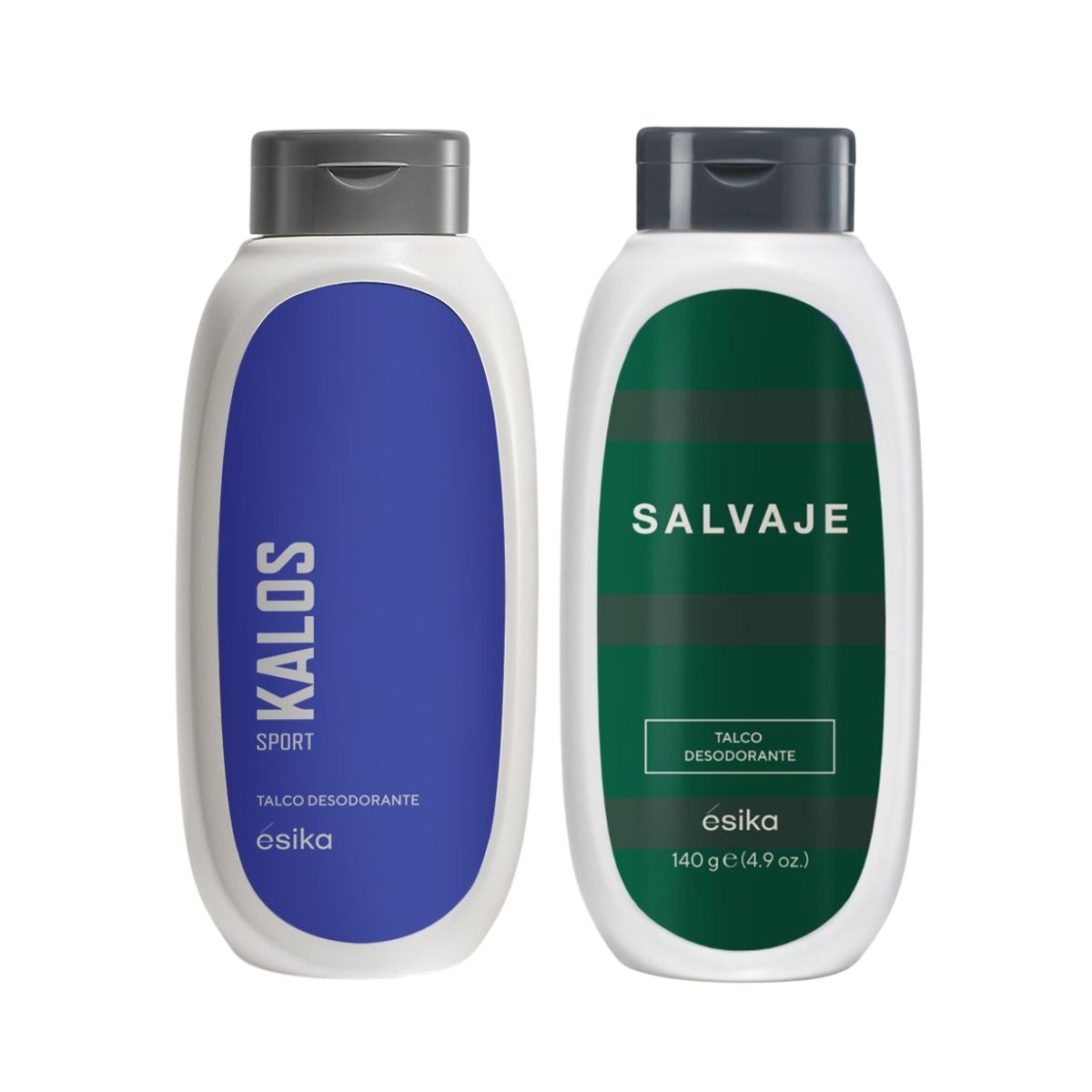 ESIKA - Pack x 2 TALCO corporal perfumado KALOS SPORT y SALVAJE ésika 140 g