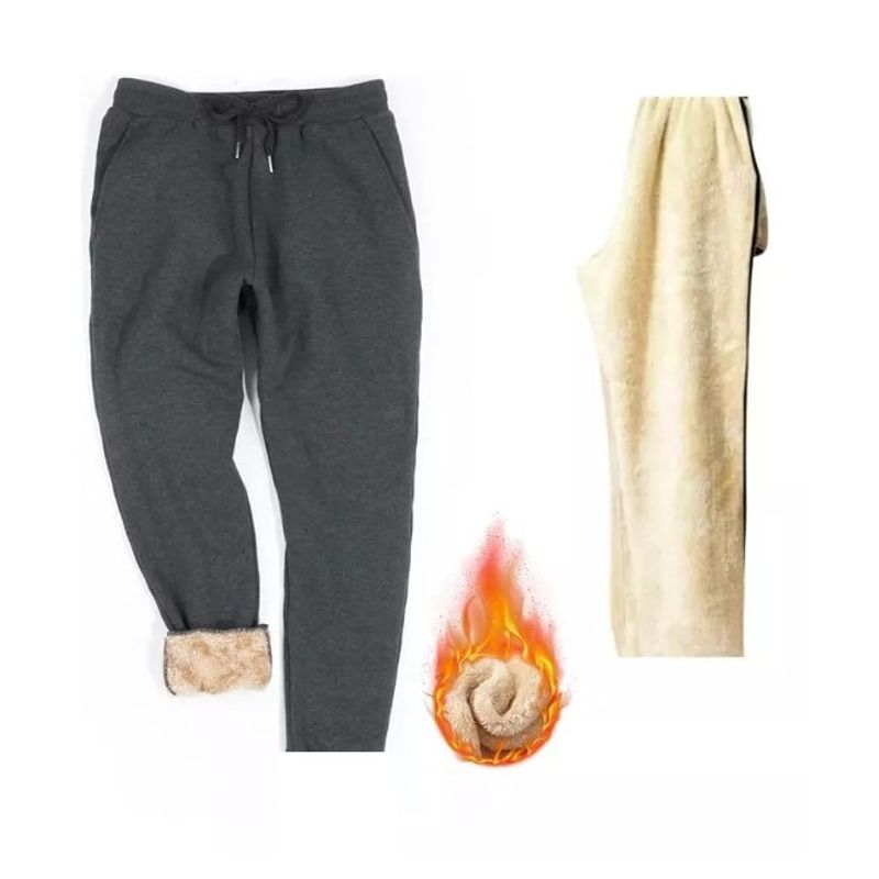 A BRAND - Pantalon Frio Carnero Polar Acolchado Invierno Buzo Calle peluche