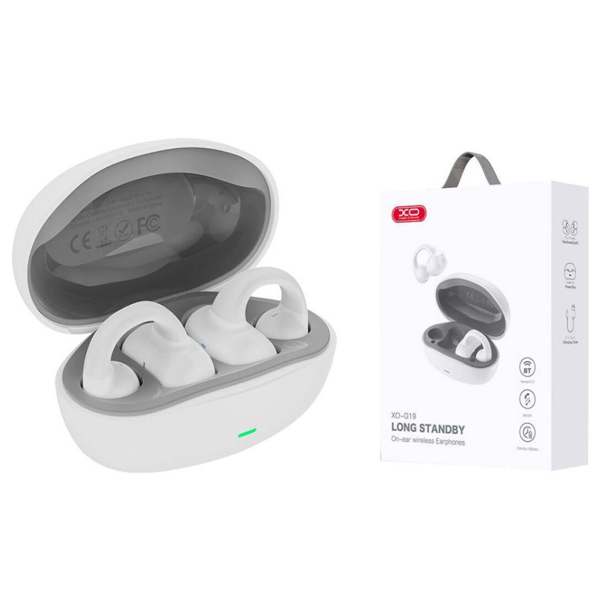XO - Auricular Bluetooth XO G19 Tws On Ear Long Standby - Blanco