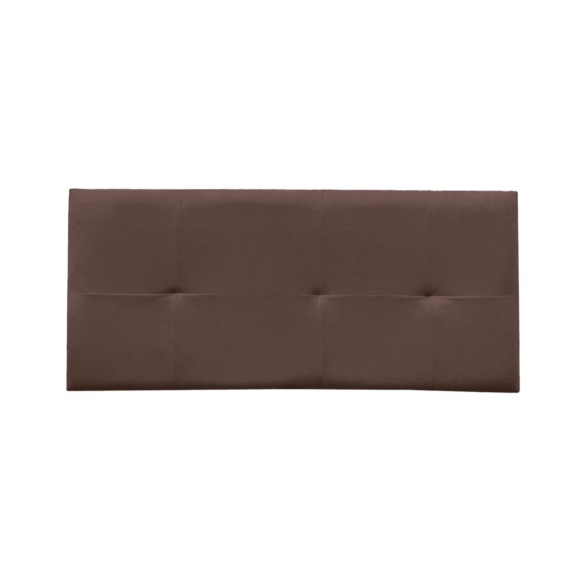 MUEBLES MACRUMO - Combo Cama tapizada Brisa - 1.5 Plz - Marrón + Colchón Semiortopédico