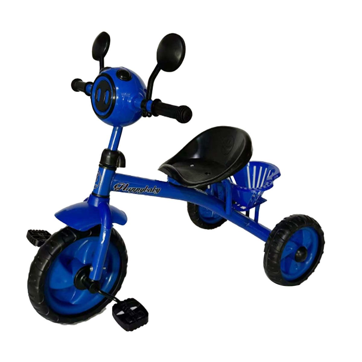 GENERICO - Triciclo Para Niños Infantil Con Doble Bandeja Luz Sonido Azul 864