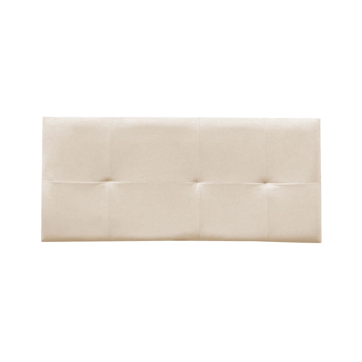MUEBLES MACRUMO - Combo Cama tapizada Brisa - Queen Beige claro + Colchón Semiortopédico
