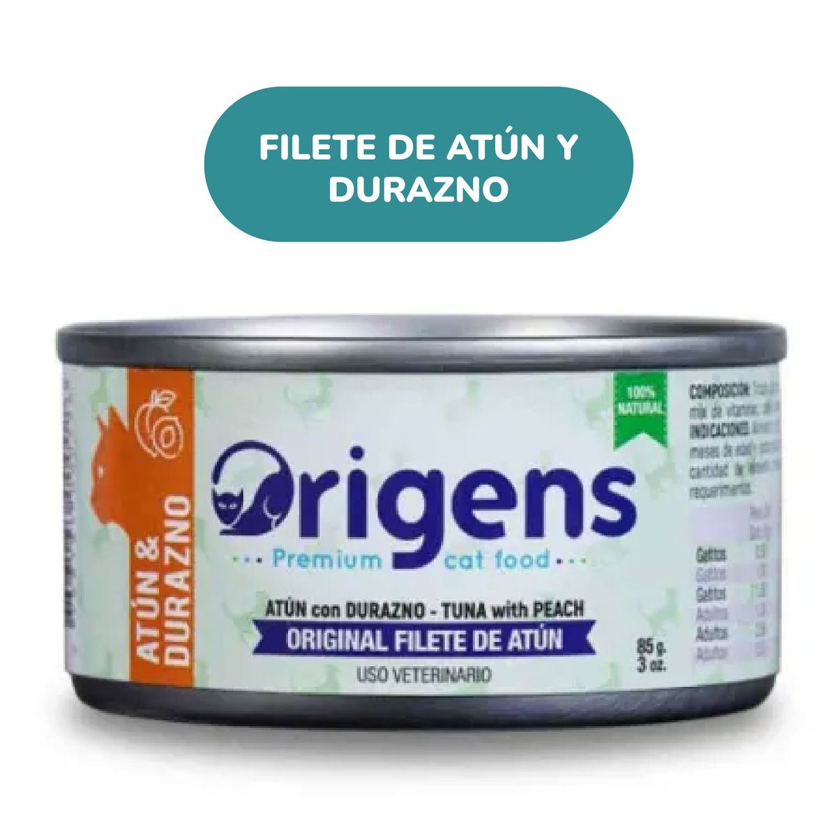 ORIGENS - Pack x6 Origens Cat filete de Atún y Durazno 85 gr