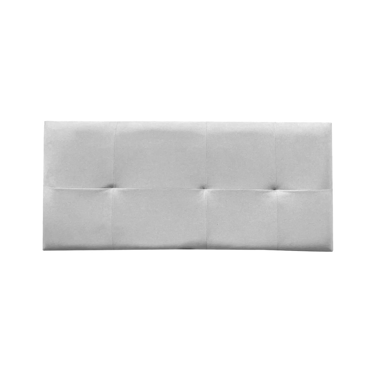 MUEBLES MACRUMO - Combo Cama tapizada Brisa - 1.5 Plz Gris claro +Colchón semiortopédico