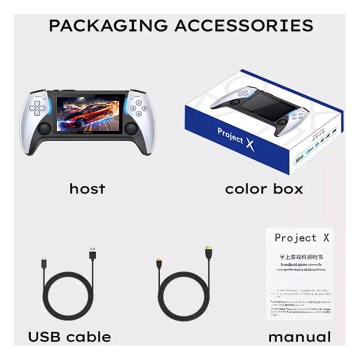 GENERICO - Consola videojuegos RETRO Project X Blanco