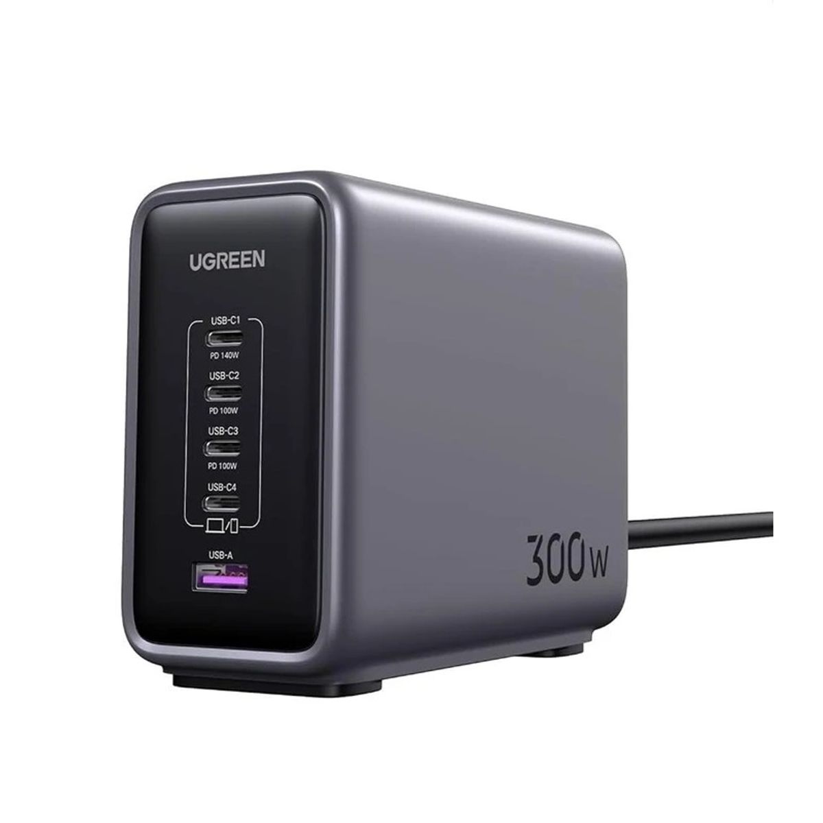 UGREEN - CARGADOR UGREEN NEXODE 300W USB-C GAN NEGRO
