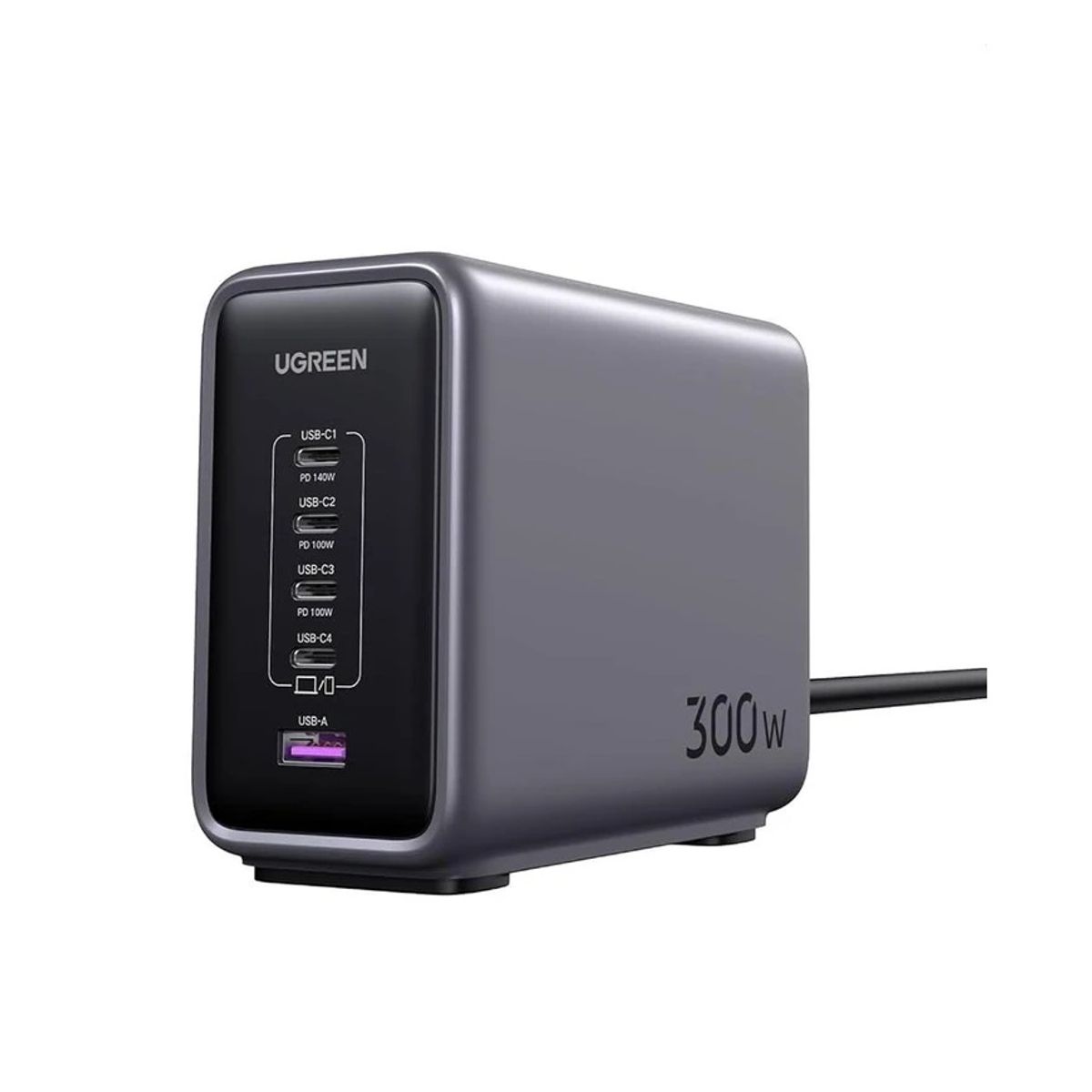 UGREEN - CARGADOR UGREEN NEXODE 300W USB-C GAN NEGRO