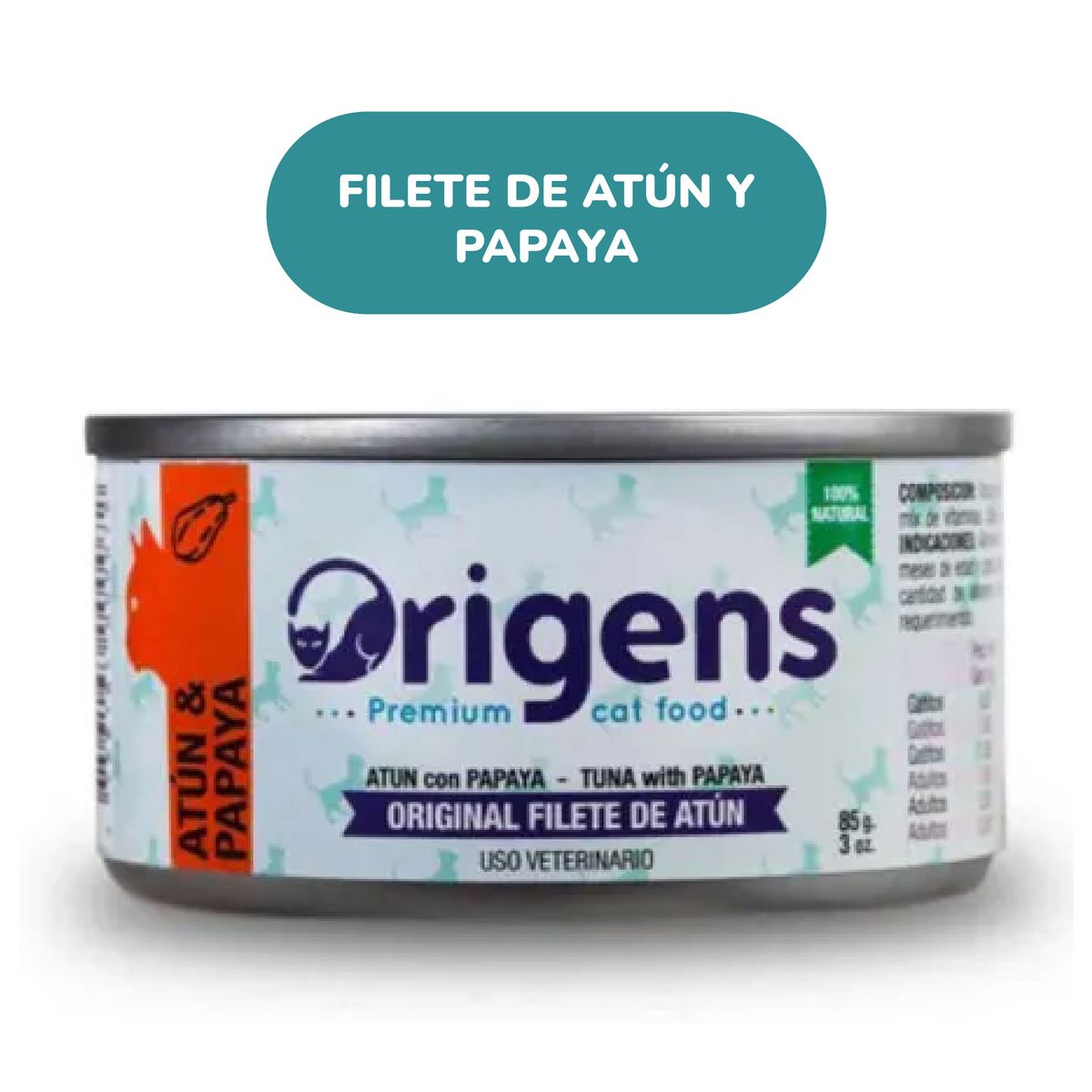 ORIGENS - Pack x6 Origens Cat filete de Atún y Papaya 85 gr