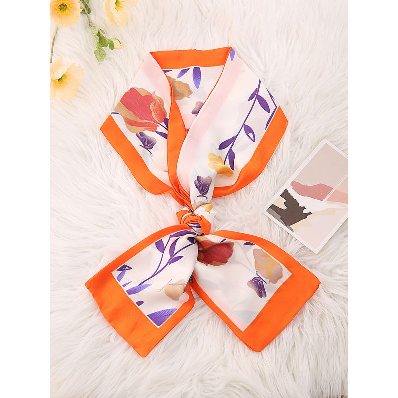 KAST PE - Pañuelo largo Multi Usos Iris con borde naranja