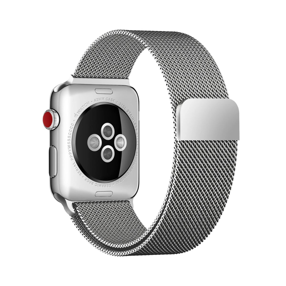 GENERICO - Correa Milanese Loop Magnética para 42 a 49 MM Plateado