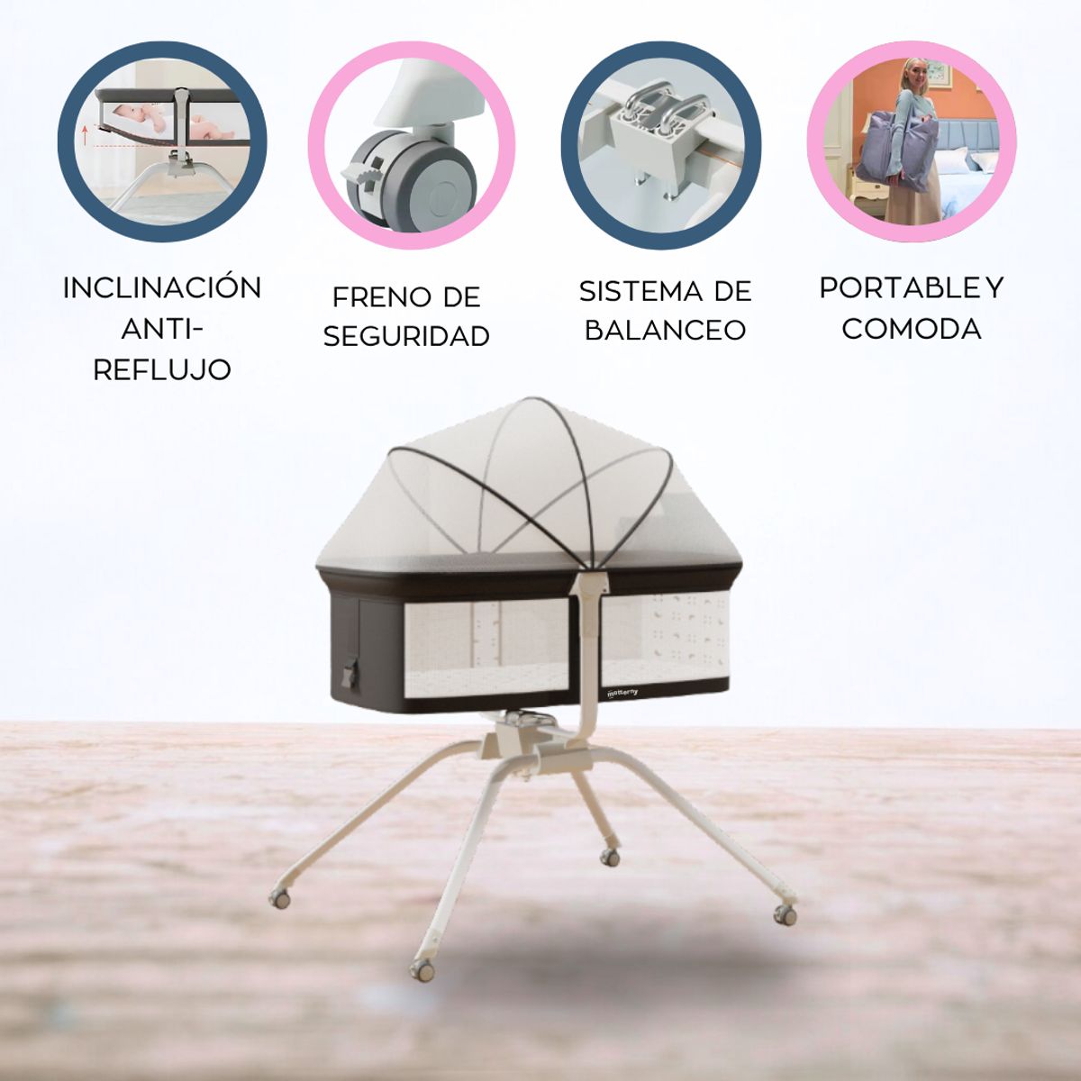 POWER KIDS - Cuna «BABY SIESTA» Black