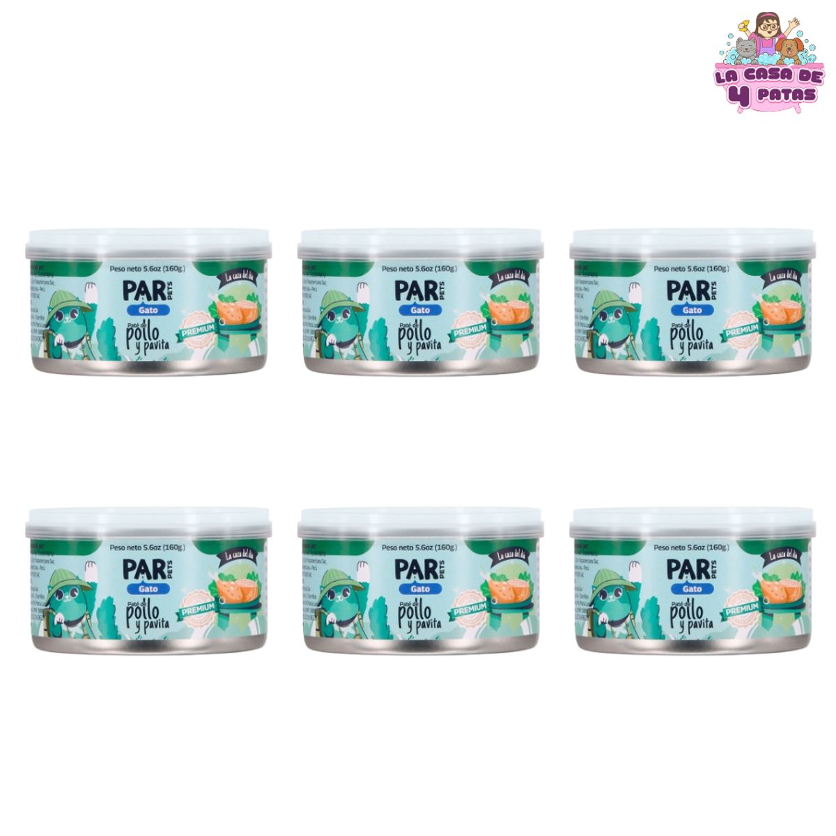 GENERICO - Alimento Húmedo Par pets sabor Pollo con Pavita x6