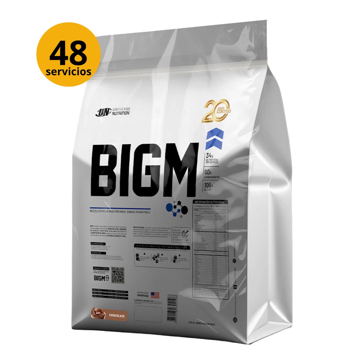UNIVERSE NUTRITION - BIG M DE 5kg CHOCOLATE - GANADOR DE MASA