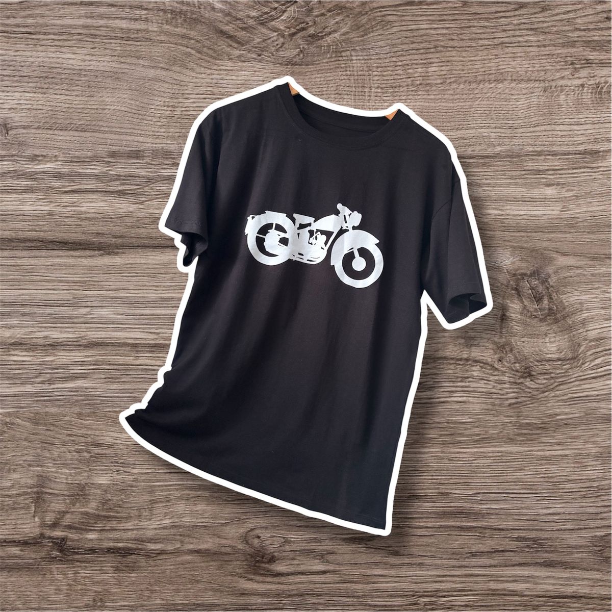 GENERICO - Polo de Moto Chopper Burnout Peru Camiseta Algodon Vintage Negro