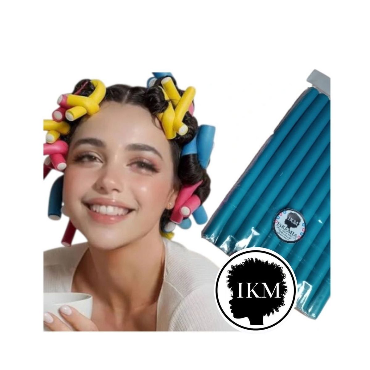 GENERICO - Flexi Rods Ruleros Flexibles para rizos en cabello natural y extensiones  en TURQUESA