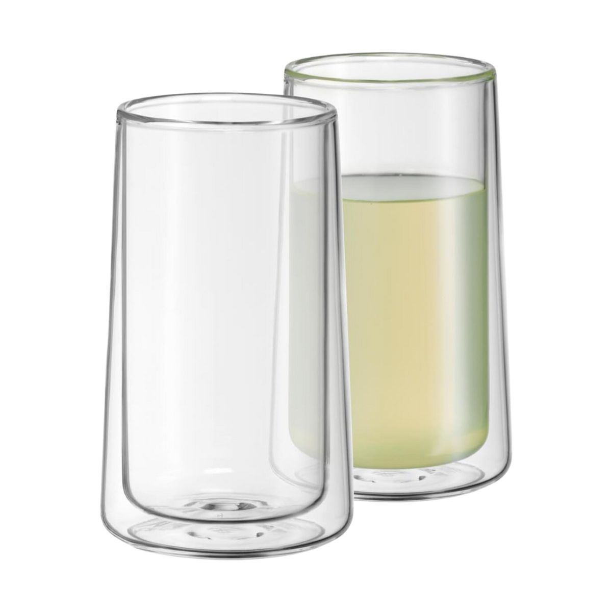 INSPIRA - Set de 2 Vasos Alto Doble Pared de Vidrio 350 ml