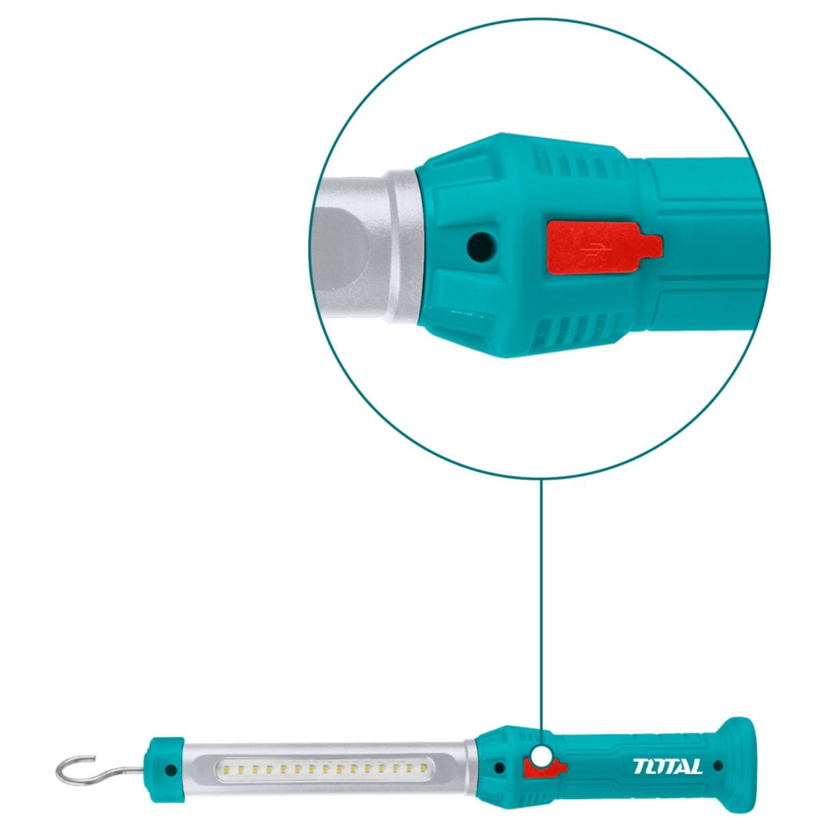 TOTAL TOOLS - LAMPARA DE TRABAJO, RECARGABLE 3.6V  TWLI35261 TOTAL
